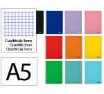 Cuaderno espiral liderpapel a5 smart tapa blanda 80h 75gr cuadro 3mm con margen colores surtidos