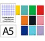 Cuaderno espiral liderpapel a5 smart tapa blanda 80h 75gr cuadro 6mm con margen colores surtidos
