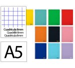 Cuaderno espiral liderpapel a5 smart tapa blanda 80h 75gr cuadro 8mm con margen colores surtidos