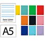 Cuaderno espiral liderpapel a5 smart tapa blanda 80h 75gr pauta 3,5mm con margen colores surtidos