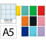 Cuaderno espiral liderpapel a5 smart tapa blanda 80h 75gr rayado nº46 colores surtidos