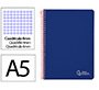 Cuaderno espiral liderpapel a5 witty tapa dura 80h 90gr cuadro 4mm con margen color azul marino