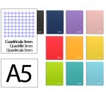 Cuaderno espiral liderpapel a5 witty tapa dura 80h 90gr cuadro 3mm con margen colores surtidos