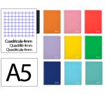 Cuaderno espiral liderpapel a5 witty tapa dura 80h 90gr cuadro 4mm con margen colores surtidos