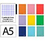 Cuaderno espiral liderpapel a5 witty tapa dura 80h 90gr cuadro 5mm con margen colores surtidos