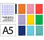 Cuaderno espiral liderpapel a5 witty tapa dura 80h 90gr cuadro 6mm con margen colores surtidos