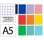Cuaderno espiral liderpapel a5 witty tapa dura 80h 90gr cuadro 8mm con margen colores surtidos