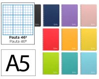 Cuaderno espiral liderpapel a5 witty tapa dura 80h 90gr rayado nº46 con margen colores surtidos