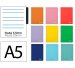 Cuaderno espiral liderpapel a5 witty tapa dura 80h 90gr pauta ancha 3,5mm con margen colores surtidos