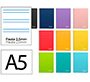 Cuaderno espiral liderpapel a5 witty tapa dura 80h 90gr pauta estrecha 2,5mm con margen colores surtidos