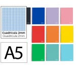 Cuaderno espiral liderpapel a5 witty tapa dura 80h 90gr milimetrado 2mm colores surtidos