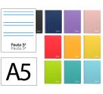 Cuaderno espiral liderpapel a5 witty tapa dura 80h 90gr rayado montessori 5 mm colores surtidos