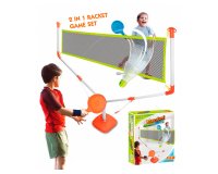 Raquetas kingsport con red 2 en 1 tenis y badminton +3 años