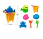 Cubo de playa ao zhi para jugar con la arena set 7 piezas palacio