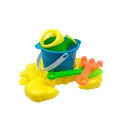 Cubo de playa ao zhi para jugar con la arena set 7 piezas cangrejo