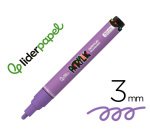 Rotulador liderpapel acrylic base agua todo tipo de superficie punta redonda 3 mm malva