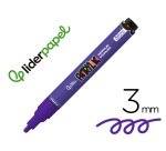 Rotulador liderpapel acrylic base agua todo tipo de superficie punta redonda 3 mm purpura