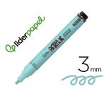 Rotulador liderpapel acrylic base agua todo tipo de superficie punta redonda 3 mm verde menta
