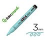 Rotulador liderpapel acrylic base agua todo tipo de superficie punta redonda 3 mm verde menta