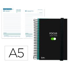 Agenda escolar liderpapel 25-26 espiral personalizable dia pagina a5 bilingüe papel fsc 70 gr
