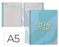 Agenda escolar liderpapel 25-26 espiral zante dia pagina a5 bilingüe papel fsc 80 gr