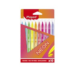 Rotulador maped fluorescente neon caja de 10 unidades colores surtidos