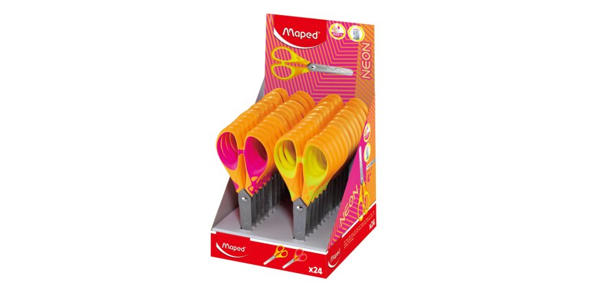 Tijera escolar maped essentials soft neon 13 cm
