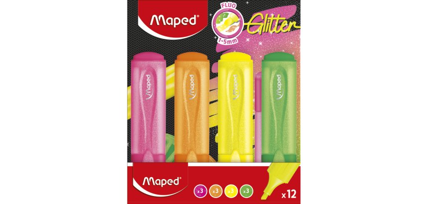 Rotulador maped fluorescente glitter colores surtidos