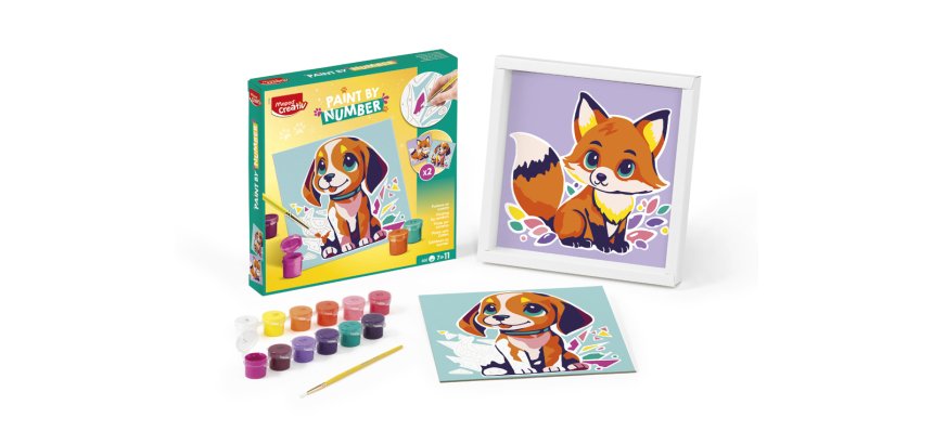 Juego maped creativ pinta por numeros perro/zorro