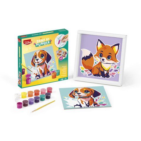 Juego maped creativ pinta por numeros perro/zorro