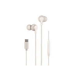 Auricular daewo in-ear con microfono usb tipo-c color blanco