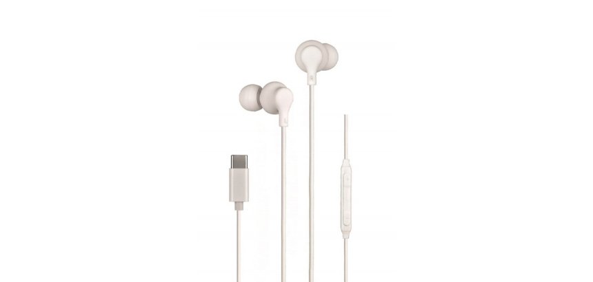 Auricular daewo in-ear con microfono usb tipo-c color blanco