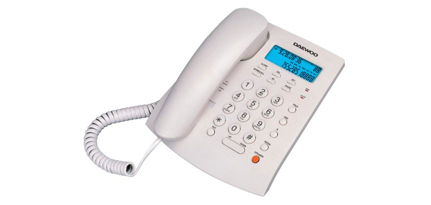 Telefono daewoo sobremesa pantalla retroiluminada manos libres color blanco