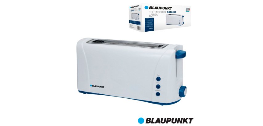Tostador blaupunkt boca ancha 220v-1000w termostato 6 niveles con boton de parada color blanco
