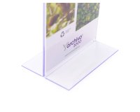 Expositor sobremesa archivo 2000 con forma t poliestireno transparente din a3 horizontal 100x420x305 mm