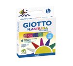 Plastilina giotto glitter caja de 6 unidades colores surtidos