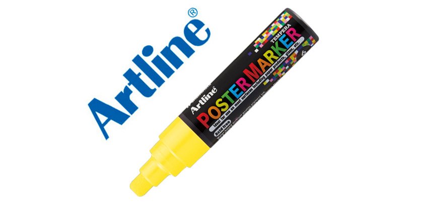 Rotulador artline poster marker epp-6 punta redonda 6 mm color amarillo