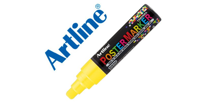 Rotulador artline poster marker epp-6 punta redonda 6 mm color amarillo