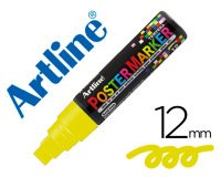 Rotulador artline poster marker epp-12 punta rectangular 12 mm color amarillo fluor