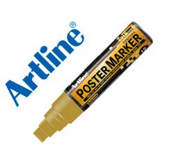 Rotulador artline poster marker epp-12 punta rectangular 12 mm color oro