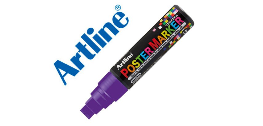 Rotulador artline poster marker epp-12 punta rectangular 12 mm color violeta