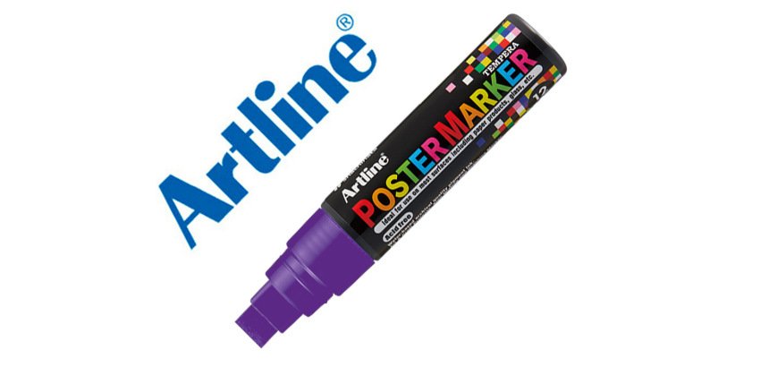 Rotulador artline poster marker epp-12 punta rectangular 12 mm color violeta