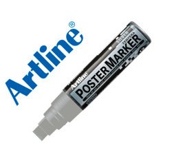 Rotulador artline poster marker epp-12 punta rectangular 12 mm color plata