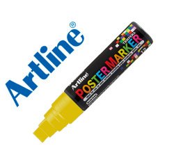Rotulador artline poster marker epp-12 punta rectangular 12 mm color amarillo