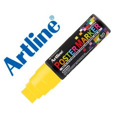 Rotulador artline poster marker epp-20 punta rectangular 20 mm color amarillo fluor