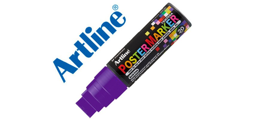 Rotulador artline poster marker epp-20 punta rectangular 20 mm color violeta