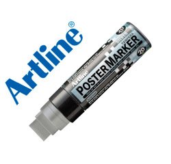Rotulador artline poster marker epp-20 punta rectangular 20 mm color plata