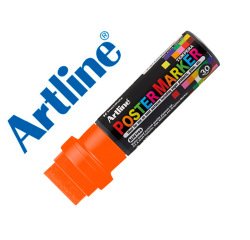Rotulador artline poster marker epp-30 punta rectangular 30 mm color naranja fluor