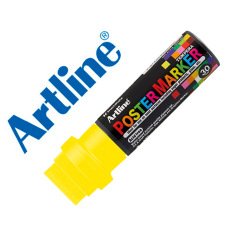 Rotulador artline poster marker epp-30 punta rectangular 30 mm color amarillo fluor