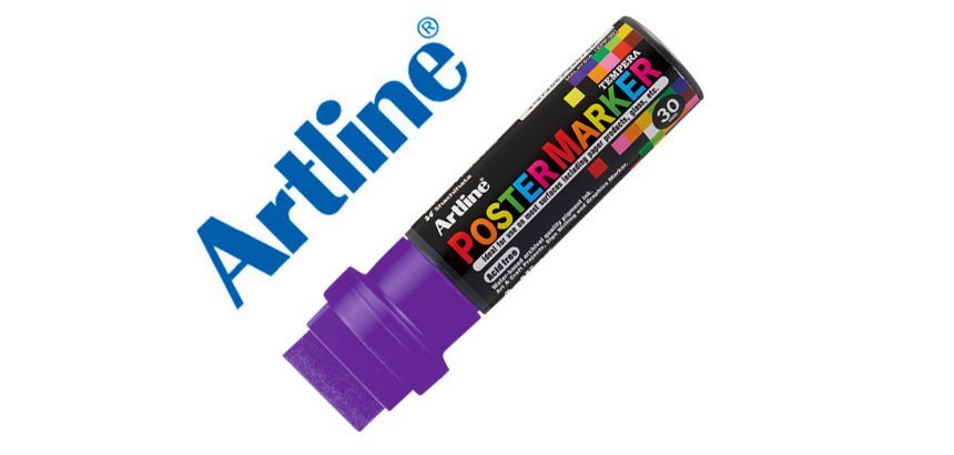 Rotulador artline poster marker epp-30 punta rectangular 30 mm color violeta